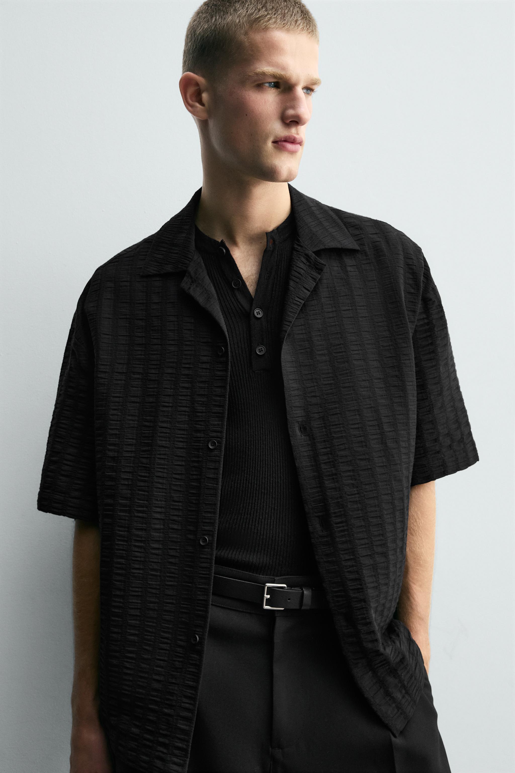 TEXTURED STRIPED SHIRT